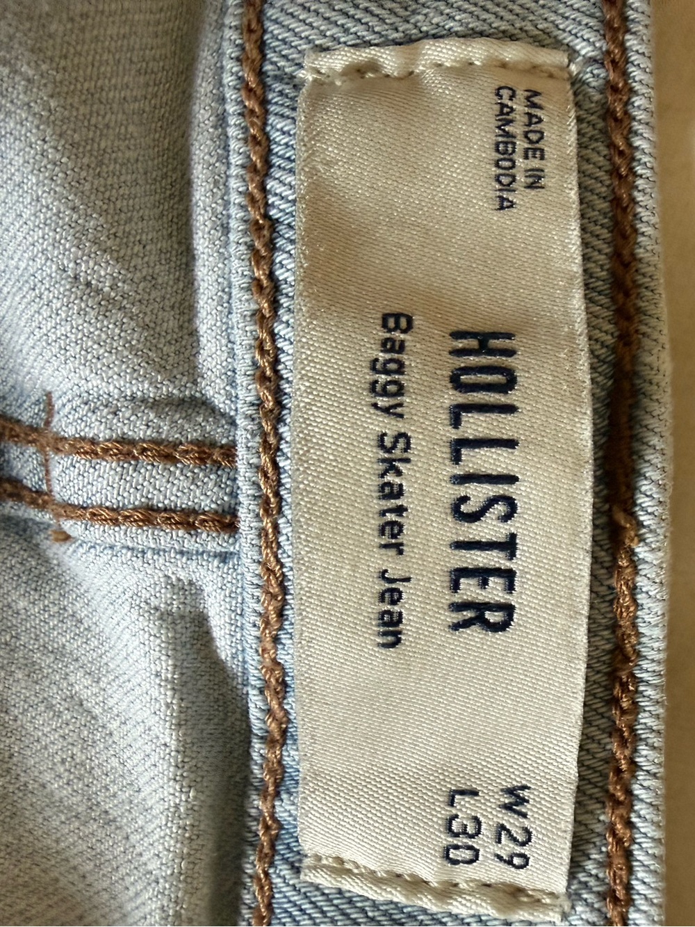 Hollister Light Blue Relaxed Baggy Jeans